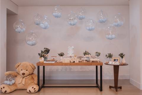 chá de bebe minimalista'