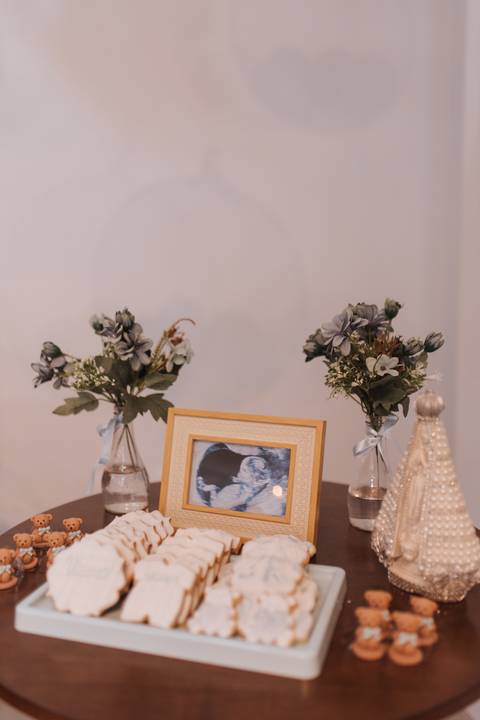 chá de bebe minimalista'