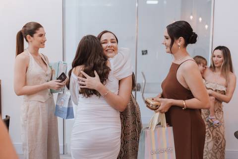 chá de bebe minimalista'