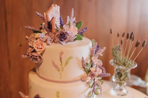 Aniversário de 1 ano com tema de lavanda'