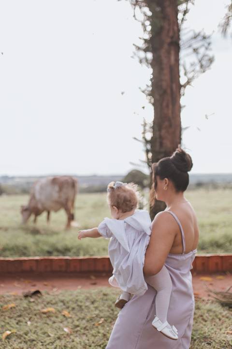 Aniversário de 1 ano com tema de lavanda'