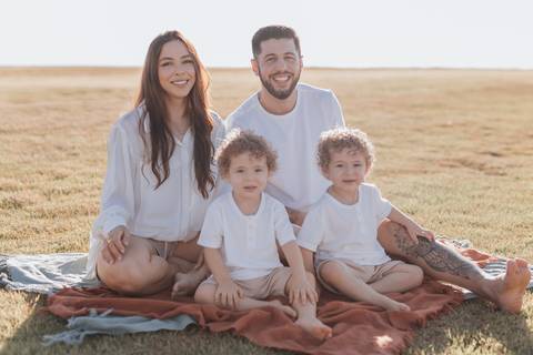 Ensaio em família no campo'