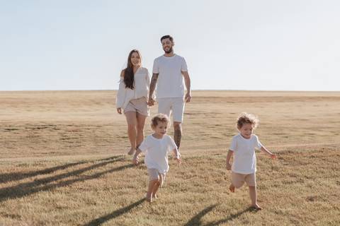 Ensaio em família no campo'