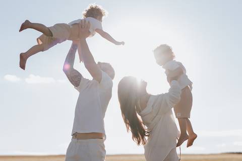 Ensaio em família no campo'
