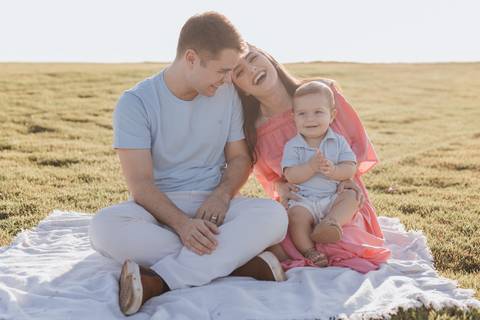 Ensaio em família no campo'