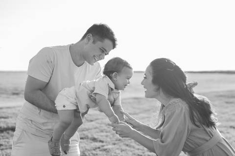 Ensaio em família no campo'