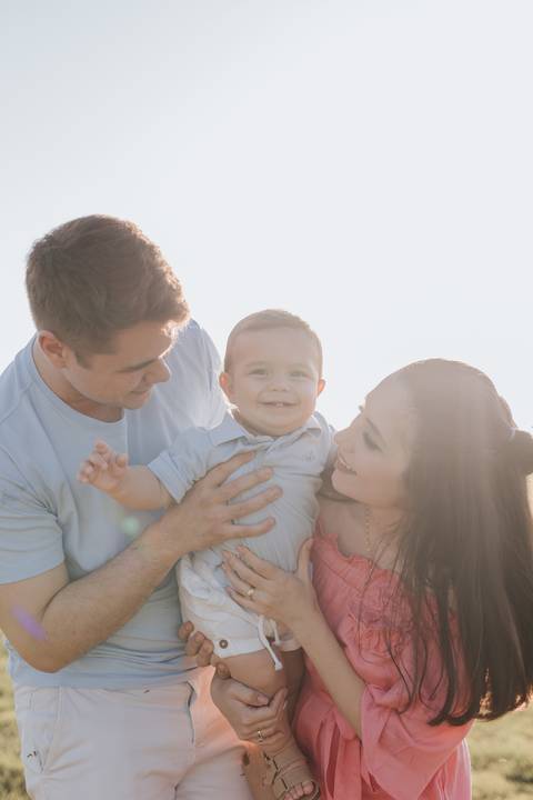 Ensaio em família no campo'