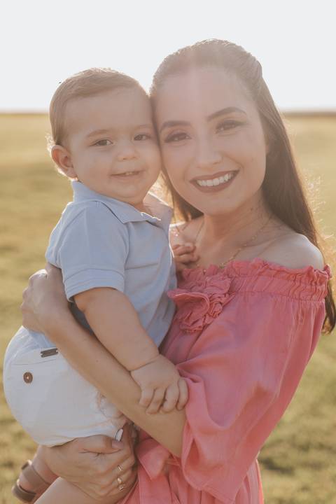 Ensaio em família no campo'