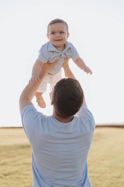 Ensaio em família no campo'
