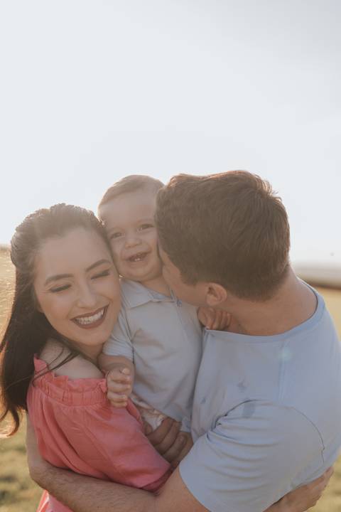 Ensaio em família no campo'