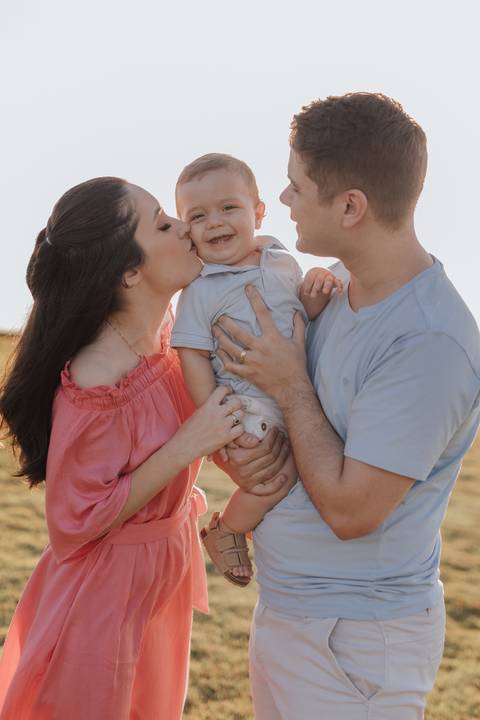 Ensaio em família no campo'
