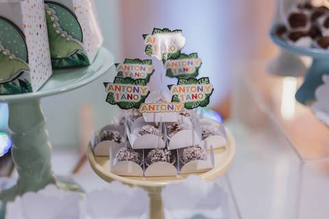 Aniversário infantil com tema de dinossauro '