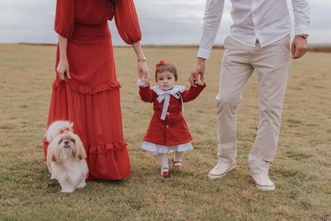 Ensaio em família no campo'