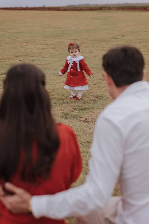 Ensaio em família no campo'