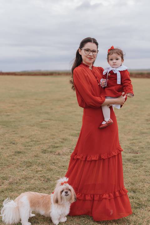 Ensaio em família no campo'