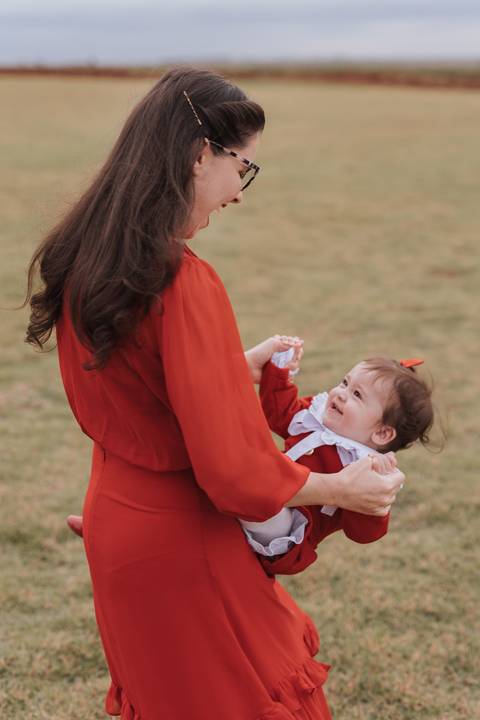 Ensaio em família no campo'
