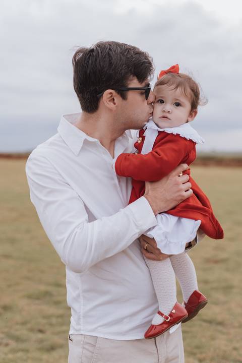 Ensaio em família no campo'
