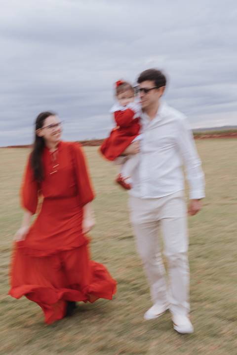 Ensaio em família no campo'