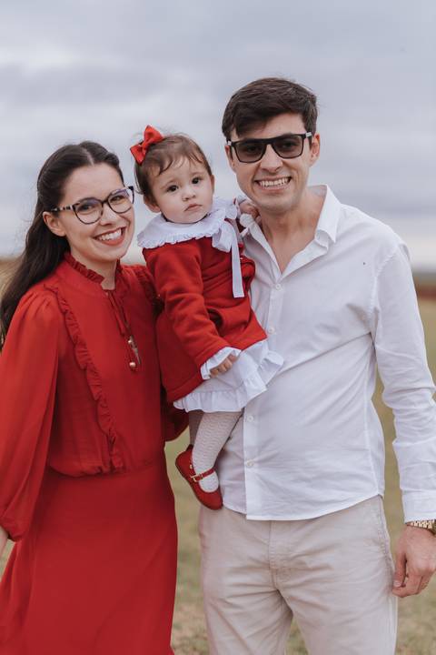 Ensaio em família no campo'