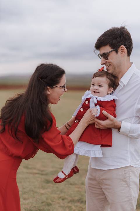 Ensaio em família no campo'