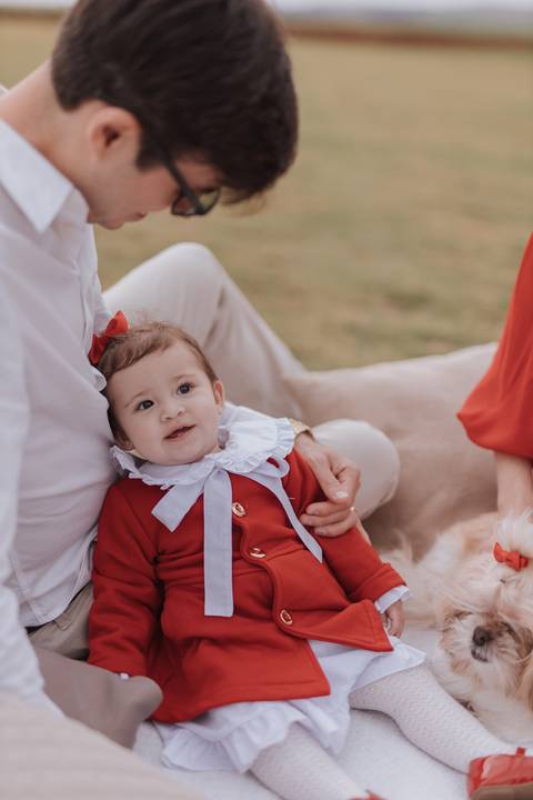 Ensaio em família no campo'