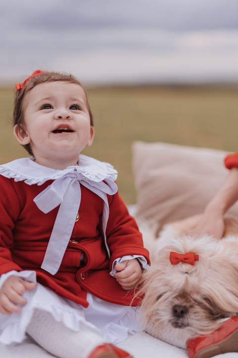 Ensaio em família no campo'