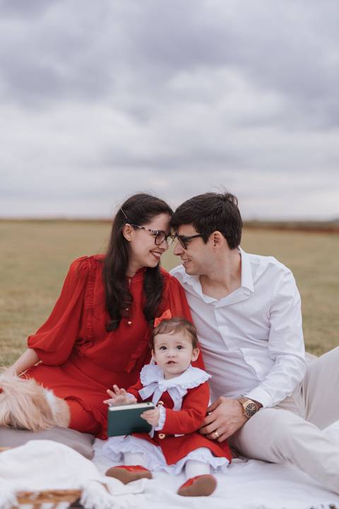 Ensaio em família no campo'