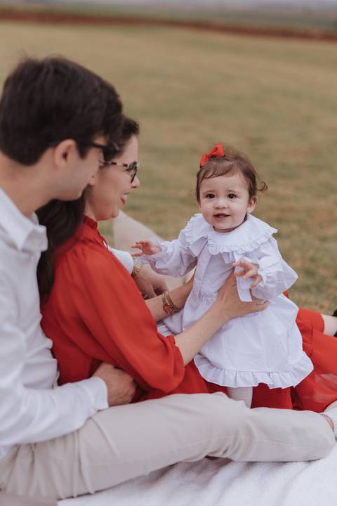 Ensaio em família no campo'