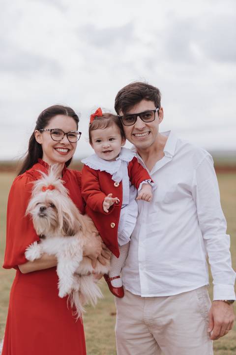 Ensaio em família no campo'