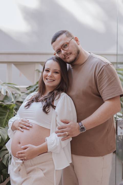 ensaio de gestante em casa'