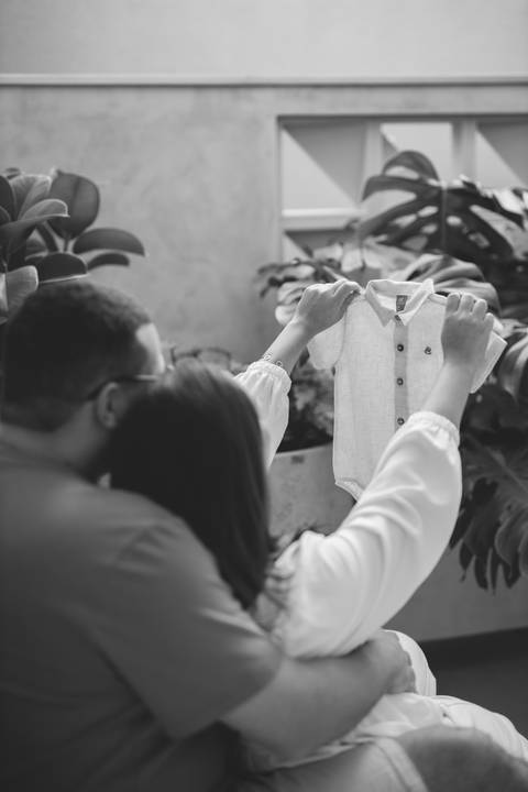 ensaio de gestante em casa'