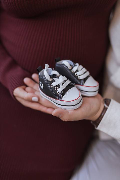 ensaio de gestante em casa'