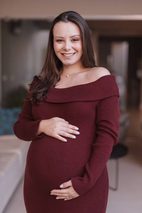 ensaio de gestante em casa'