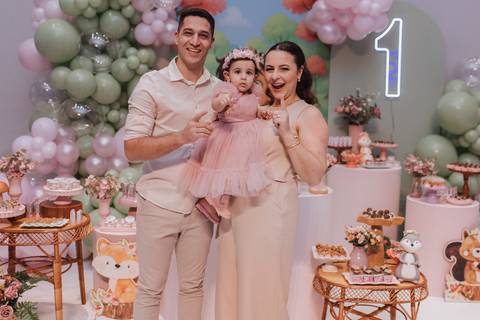 Aniversário infantil com tema de Jardim'