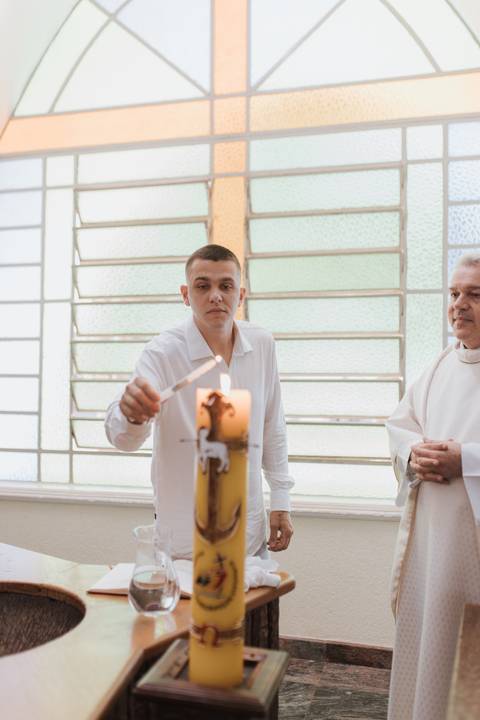 Cerimônia de batizado'