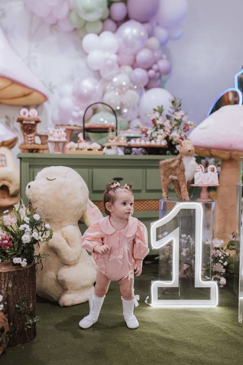 Aniversário infantil com tema de floresta encantada'