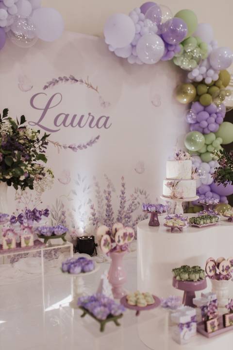 Aniversário infantil com tema de lavanda'
