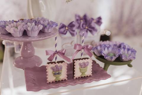 Aniversário infantil com tema de lavanda'