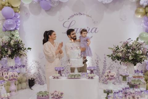 Aniversário infantil com tema de lavanda'