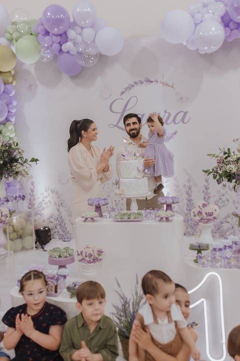 Aniversário infantil com tema de lavanda'