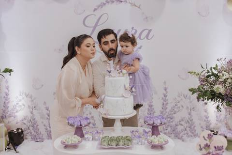 Aniversário infantil com tema de lavanda'