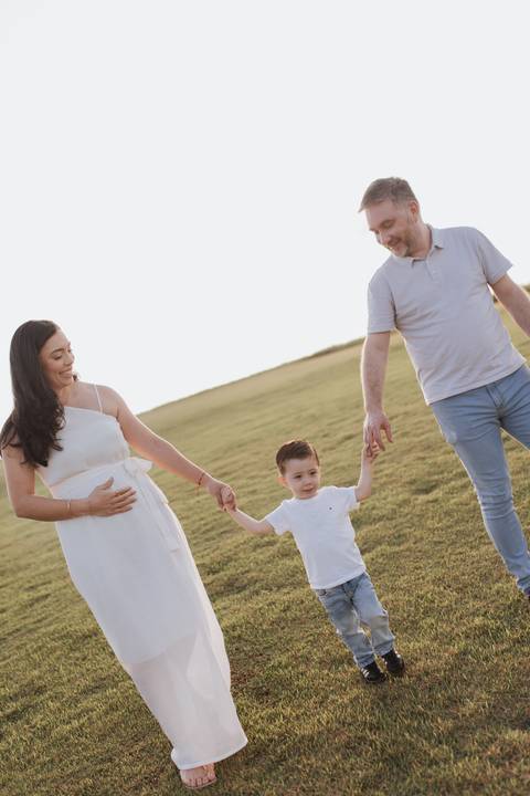 Inspiração de ensaio revelação de sexo do baby no campo '