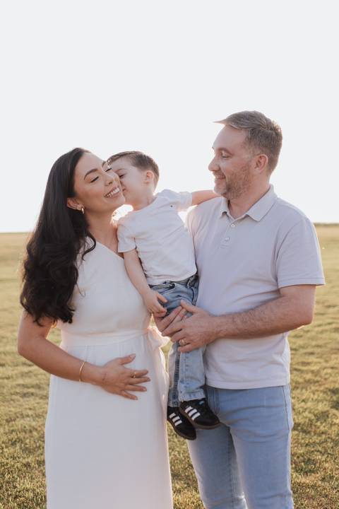 Inspiração de ensaio revelação de sexo do baby no campo '