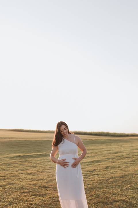 Inspiração de ensaio revelação de sexo do baby no campo '