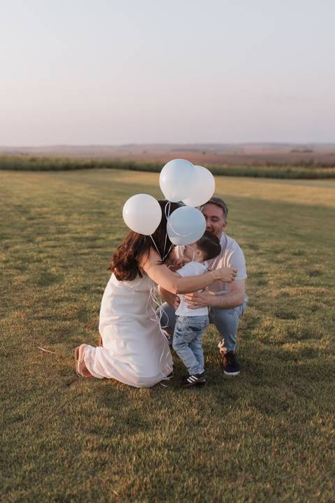 Inspiração de ensaio revelação de sexo do baby no campo '