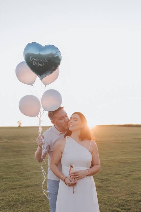 Inspiração de ensaio revelação de sexo do baby no campo '