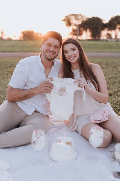 Inspiração de ensaio revelação de sexo do baby no campo '