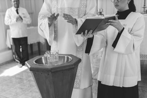 Cerimônia de batizado'