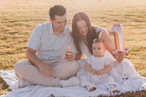 ensaio em família no campo '