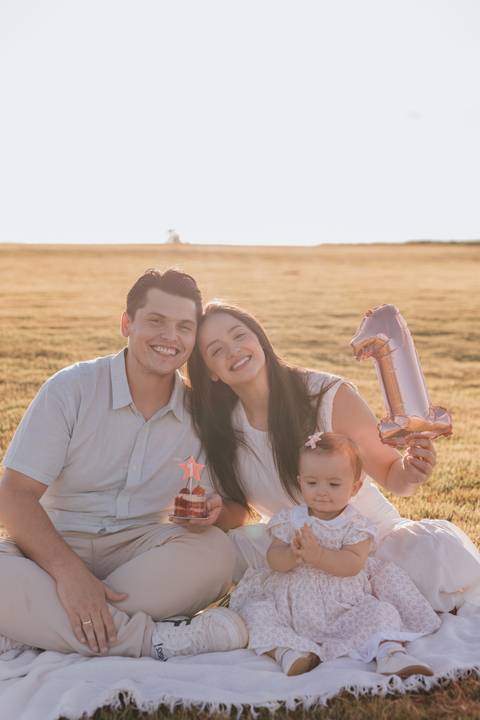 ensaio em família no campo '